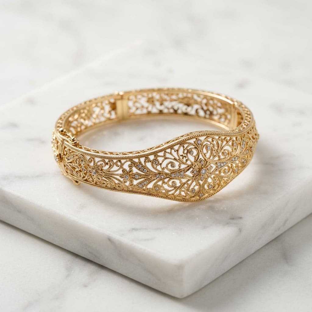 Filigree Gold Bracelet